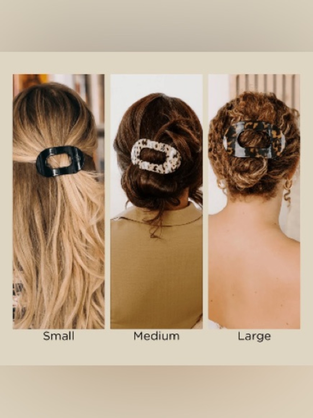 2 Teleties Flat Round Hair Clips
